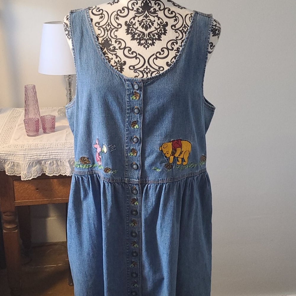 Vintage Disney dress 90's cotton pooh piglet